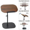 thumbnail image 2 of ManyFun 19.68"Height-Adjustable Side Table ,360°Swivel & Flip Top C Shaped End Table(Vintage Brown), 2 of 8