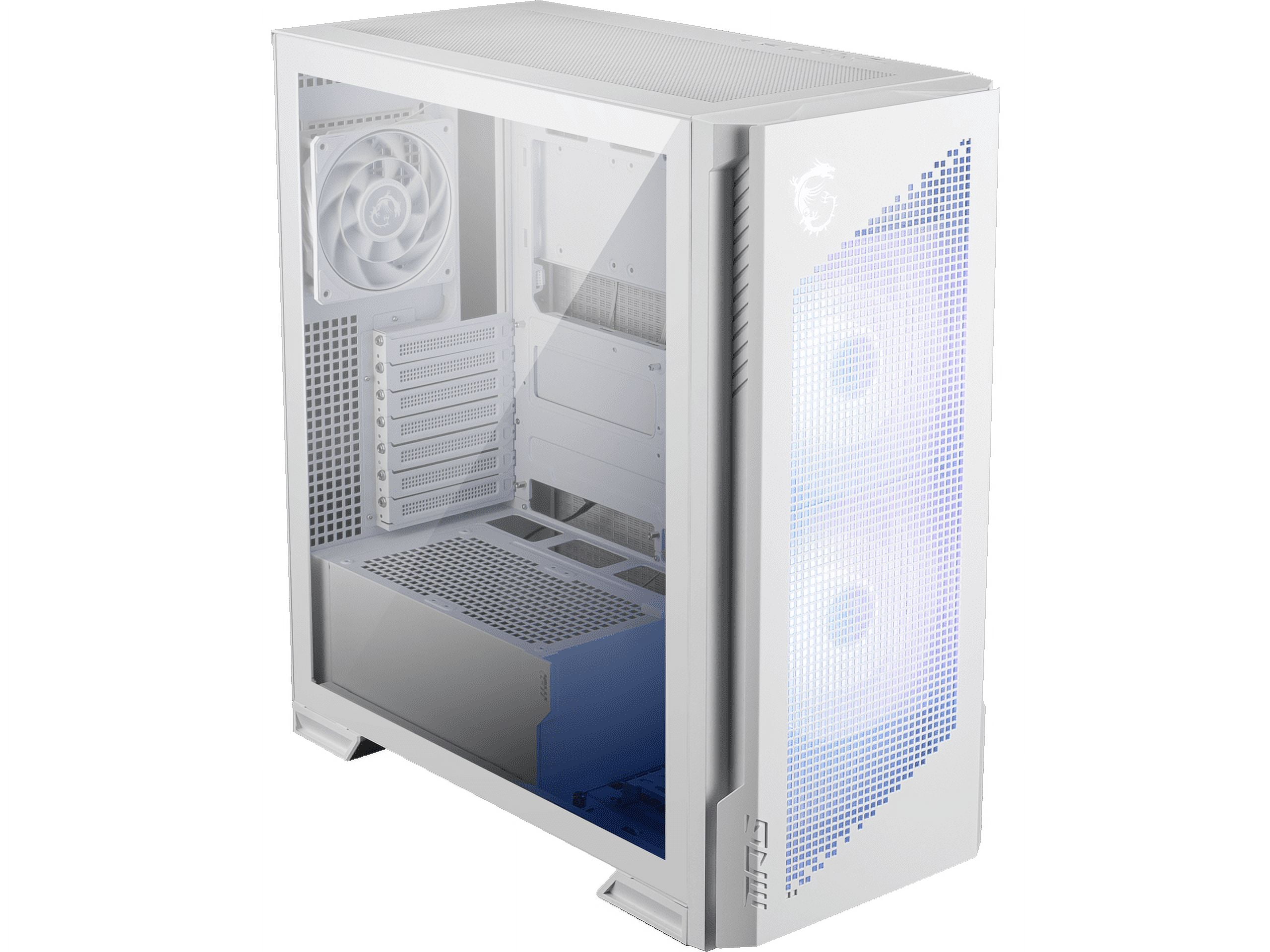 MSI MPG VELOX 300R AIRFLOW PZ WHITE PROJECT ZERO ARGB Mid-Tower Back-connect ATX PC Case - 3X Pre-installed Fans, High Airflow, 5X Removable Dust Filter, White