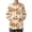 Fall Pumpkin Print, variant on Halloween Women's Lightweight Scrub Jacket Long Sleeve Nursing Tops Stretchy Breathable Fabric, Button Front Closure, Roomy Side Pockets, Suitable for Hospital, Holiday Nursing Work Wear