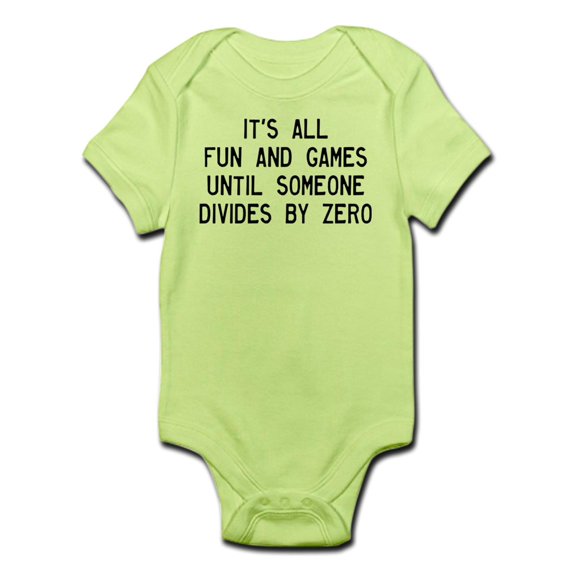CafePress - Fun And Games Divide By Zero Infant Bodysuit - Baby Light Bodysuit