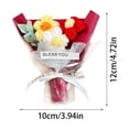 thumbnail image 2 of KUNPENG Crochet Flowers, Mother's Day Gifts, Knitted Flower Bouquet, Handmade Flowers, 4.7 Inch, 1 Pc, Blessyou Font Design, Gifts for Teachers and Mom, 2 of 8