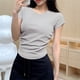 thumbnail image 3 of Gibobby Blusa Casual de Mujer Camisas diarias informales para mujer, camiseta manga corta con cuello redondo, camisetas sueltas, blusa tipo túnic(Gris,CH), 3 of 4