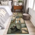 thumbnail image 3 of Wildlife Portraits Hallway Washable Runner Rug 2x6 Animals Plaid Deer Owl Bear Rustic Brown Pine Cone Low-Profile Area Rugs with Non Slip Backing Indoor Floor Carpet for Entrance Living Room Bedroom, 3 of 9