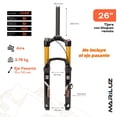 thumbnail image 2 of Tijera bicicleta Mariluz R26 Con bloqueo Suspension Negro, 2 of 10