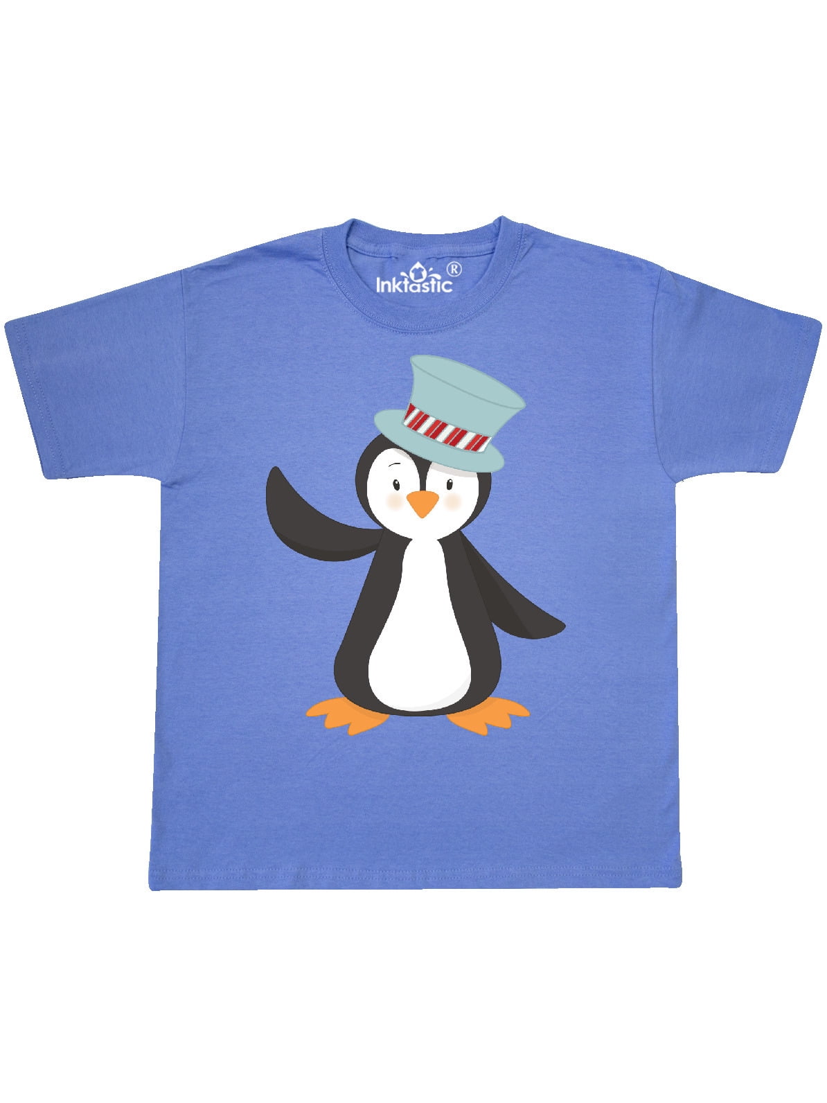 Cute Penguin, Penguin With Blue Top Hat Youth TShirt
