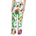 thumbnail image 3 of Disketp Paisley Print Women'S Comfy Pajama Pants Casual Drawstring Palazzo Lounge Wide Leg Pants, 3 of 9