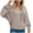 Beige, variant on XMMSWDLA Women's V Neck Long Sleeve Knit Loose Oversized Pullover Sweater Top