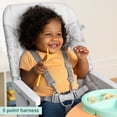 thumbnail image 4 of Disney Baby Winnie the Pooh Compact Folding High Chair by Bright Starts - For Ages 6 Months and Up, Unisex – Grey with Faux Wood Legs, 4 of 11