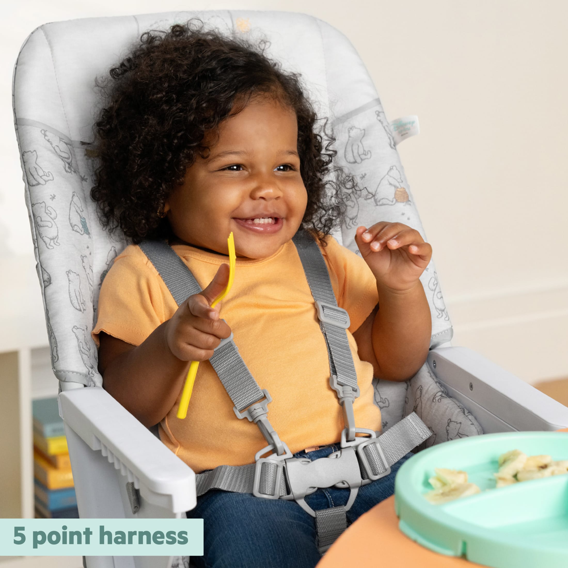 Bright Starts Disney Winnie the Pooh Compact Folding High Chair photo 2
