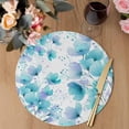 thumbnail image 3 of Spring Flowers Round 13 Inch Placemats Set of 8, Blue Botanical Watercolor Wildflowers HeatResistant Non Slip Place Mats for Dining Table, Wipeable Braided Kitchen Table Mats for Housewarming, 3 of 9