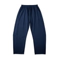 thumbnail image 5 of Hurxie Wide Leg Linen Pants for Women Drawstring Waist Lightweight Summer Pants with Pocket Baggy Cotton Linen Palazzo Pants Navy,L, 5 of 6