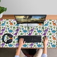 thumbnail image 4 of Long Mouse Pads for Desk,Colorful Dinosaurs Cactus Plants Pattern Desk Mats on Top Of Desks, Desk Mouse Pad Extra Large with 3mm Non-Slip Base and Stitched Edge for Gaming,Office,Work,Home 47.3"x23.6", 4 of 6
