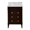 thumbnail image 6 of Eleanor 24" Bathroom Vanity with Chocolate Cabinet and Carrara Marble Top, 6 of 6