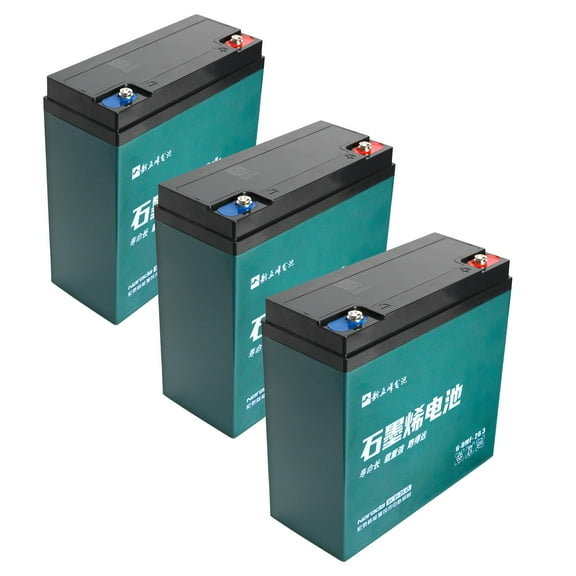3 Pack 12V 20.3AH Rechargeable Battery 6-DZM-20 6-DZF-20 6-DMF-20 Replacement Battery for 36V Electric Scooter Go Kart Tricycle Wheelchair ATV Golf Cart 4 Wheelers Dirt Bike MX650 MX500 SX500