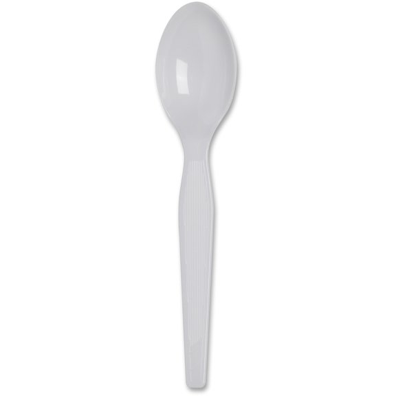 "Plastic Cutlery, Heavyweight Teaspoons, White, 100/box | Bundle of 5 Boxes"