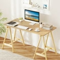 thumbnail image 4 of Costway 48" x 24" Whole Piece Table Top with Safe Rounded Corners for Home Office Desk DIY Natural, 4 of 9