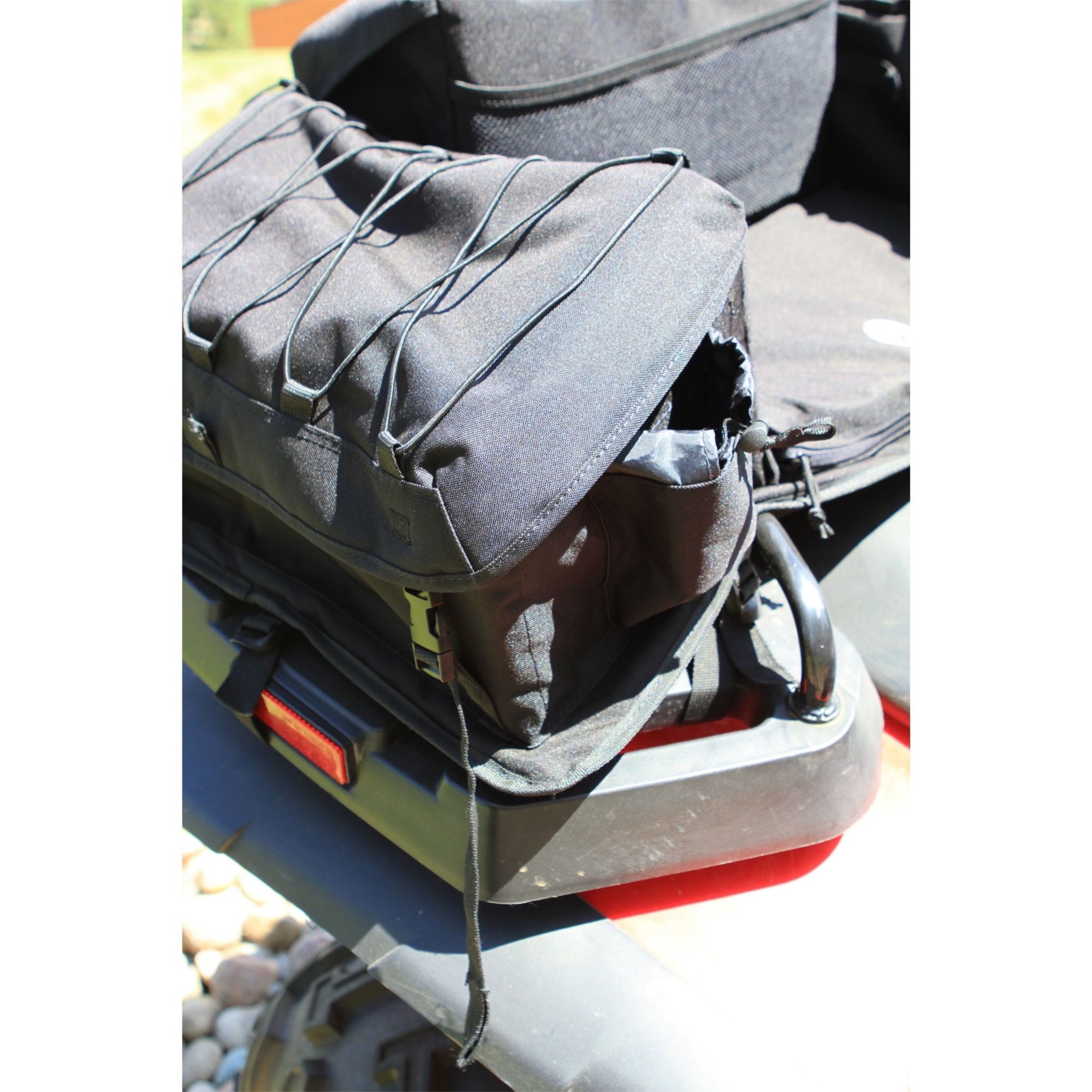 Coleman ATV Large Padded Bottom Rear Seat with Storage Black
