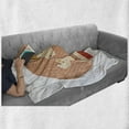 thumbnail image 6 of Vintage Woman Soft Flannel Fleece Throw Blanket, Pin up Style Female Image Wearing Lipstick on Weathered Polka Dot Backdrop, Cozy Plush for Indoor and Outdoor Use, 70" x 90", Multicolor, by Ambesonne, 6 of 6