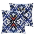 thumbnail image 2 of Nawypu 2 Pack Kaleidoscope Accent Decorative Throw Pillow Covers Square Throw Pillow Cover for Sofa Couch Decoration(Navy Blue), 2 of 6
