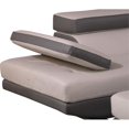 thumbnail image 3 of Titan Furnishings Faux Leather Sectional with Right Arm Facing in L Gray/D Gray, 3 of 3