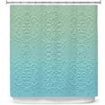 thumbnail image 1 of Shower Curtains 70" x 93" from DiaNoche Designs by Susie Kunzelman - Grandmas Lace Spa Blue, 1 of 1
