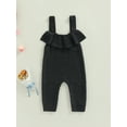 thumbnail image 2 of Seyurigaoka Baby Girls Knitting Romper Solid Color Cutout Patchwork Casual Party Street Spring Fall Jumpsuits for Toddler Kids, 2 of 9