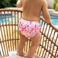 thumbnail image 6 of Ruffle Snap Reusable Absorbent Swimsuit Diaper-Pink Sealife, 6 of 6