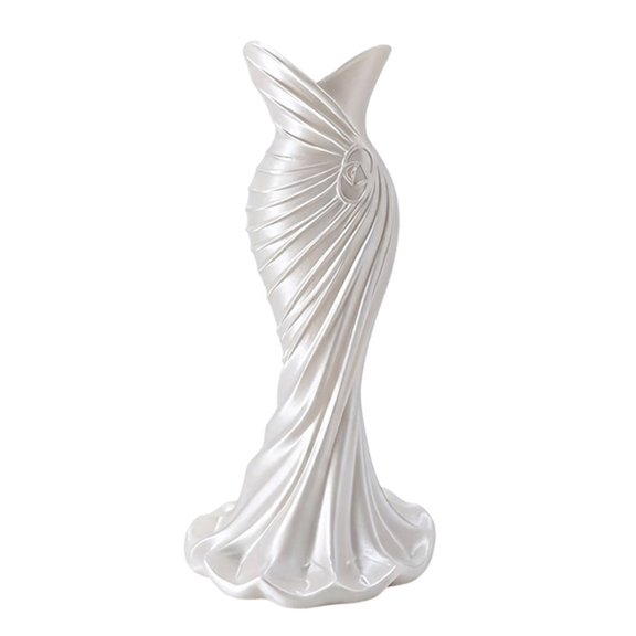 Njshnmn 3D Printed Elegant Dress Vase Combines High Fashion Elegance With Home Decoration Plastic Vase