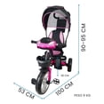 thumbnail image 4 of The Baby Shop Triciclo Fucsia P/ Niños Bebe 7 En 1 Asiento Giratorio Is-3041x, 4 of 8