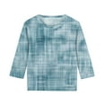 thumbnail image 4 of Frwgonr Under Shirts for Girls Blue Kids Crewneck Tops Fashion Tees Size 3T-12, 4 of 5