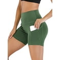 thumbnail image 2 of YouLoveIt High Waist Yoga Shorts Women Running Butt Lifting Yoga Shorts Leggings Solid Shorts Ladies Sports Casual Pants Workout Yoga Shorts Side Pockets, 2 of 6