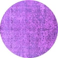 thumbnail image 1 of Ahgly Company Indoor Round Oriental Purple Industrial Area Rugs, 7' Round, 1 of 4
