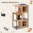 thumbnail image 3 of Gymax Arbre à Chat Moderne pour Chatons d'Intérieur, Tour Maison pour Chat avec Cadre en Métal, Grande Plateforme, 3 of 10