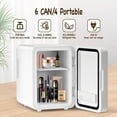 thumbnail image 6 of Mini Skincare Fridge with LED Makeup Mirror, Portable Cosmetic Cooler for Desktop & Travel Use, 6 of 9
