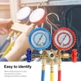 thumbnail image 1 of LA TALUS Manifold Gauge 3-way High Accuracy Fahrenheit Unit 3 Hose Brass Manifold Gauge Set for Air Conditioner Maintenance One Size, 1 of 13
