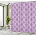 thumbnail image 4 of Ambesonne Oriental Shower Curtain, Monochrome Folk Ornament, 69"Wx70"L, Pastel Purple Mauve, 4 of 4