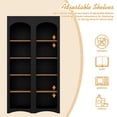 thumbnail image 5 of 3-Piece Large TV Stand with Bookshelves for TVs up to 70", Wall Unit Entertainment Center with 2 Storage Cabinets, 2 Drawers and Adjustable Shelves, TV Hutch for Living Room, Black, 5 of 9