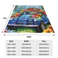 thumbnail image 3 of Pofeuu Floral Truck Welcome Print Ultra-Soft Micro Fleece Blanket,for Bed Or Sofa,All Season Throw Blankets Flannel Blanket-50"x40", 3 of 7