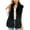Black, variant on Uaswgudfs Women's Black Faux Fur Vest, Winter Sleeveless Stand Collar Warm Outerwear, Casual Fashion Layering Jacket - Trendy Style Black L