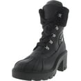thumbnail image 2 of Steve Madden Womens Northern Faux Fur Lug Sole Combat & Lace-up Boots, 2 of 4