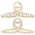 thumbnail image 1 of Hair Claw Clips For Women Classic Elegant Alloy Decorative 4.52X1.77X0.79in 2Pcs, 1 of 2