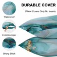 thumbnail image 4 of Waterproof Throw Pillow Covers Set of 2, 18x18 Inch Turquoise Gold Marble Decorative Pillowcases Outdoor Pillow Slip Cushion Covers Set for Couch Tent Abstract Simple Geometric, 4 of 7