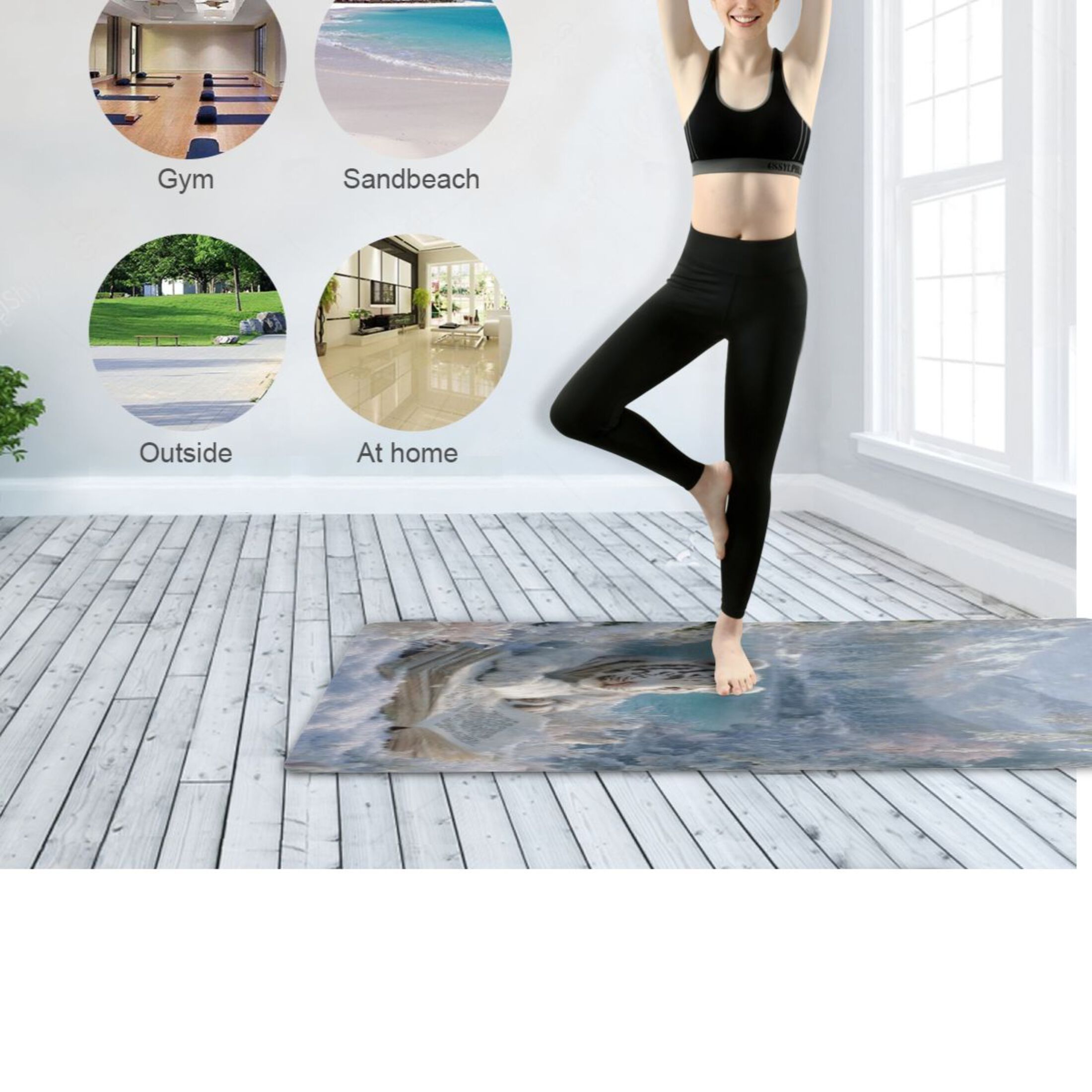 BZSMCE Yoga Mat Women Fitness Mat Cozy Book Cub Pattern
