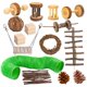 thumbnail image 2 of Wooden Hamster Pet Toy Set for Exercising with 15Pcs Funny Hamster Toys, 2 of 3