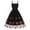 Black, variant on Birdeem Dresses for Women Womens Summer Camisole Gauze Rose Embroidery Retro Style Cocktail Dress
