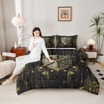 thumbnail image 4 of Homewish Retro Medieval Knight Bedding Comforter Set 2pcs for Boys Girls,Vintage Soldier Sword Twin Comforter Sets Microfiber,Chic Floral Flower Breathable Bedding Set,Lightweight Room Decor, 4 of 8