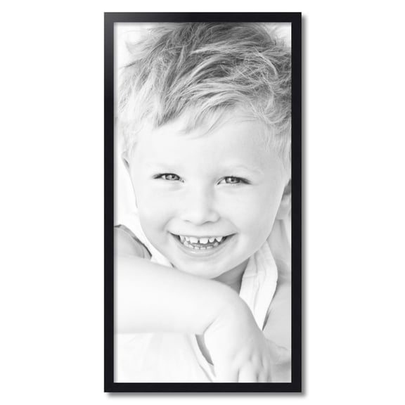 ArtToFrames 18x36 inch Satin Black Picture Frame, Black 18" x 36" Wood Poster Frame (WOM-4654) 1234