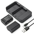 thumbnail image 3 of Camera Camera NP-FZ100 Battery & Charger Kit With 2-slot Battery Charger + 2pcs NP-FZ100 Batteries 7.2V 2300mAh + USB Charging Cable Replacement For  ZV-E1/FX3/FX30/A7C/, 3 of 7