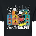 thumbnail image 3 of Disney - Mickey Feel The Beat - Juniors Cropped Cotton Blend T-Shirt, 3 of 5