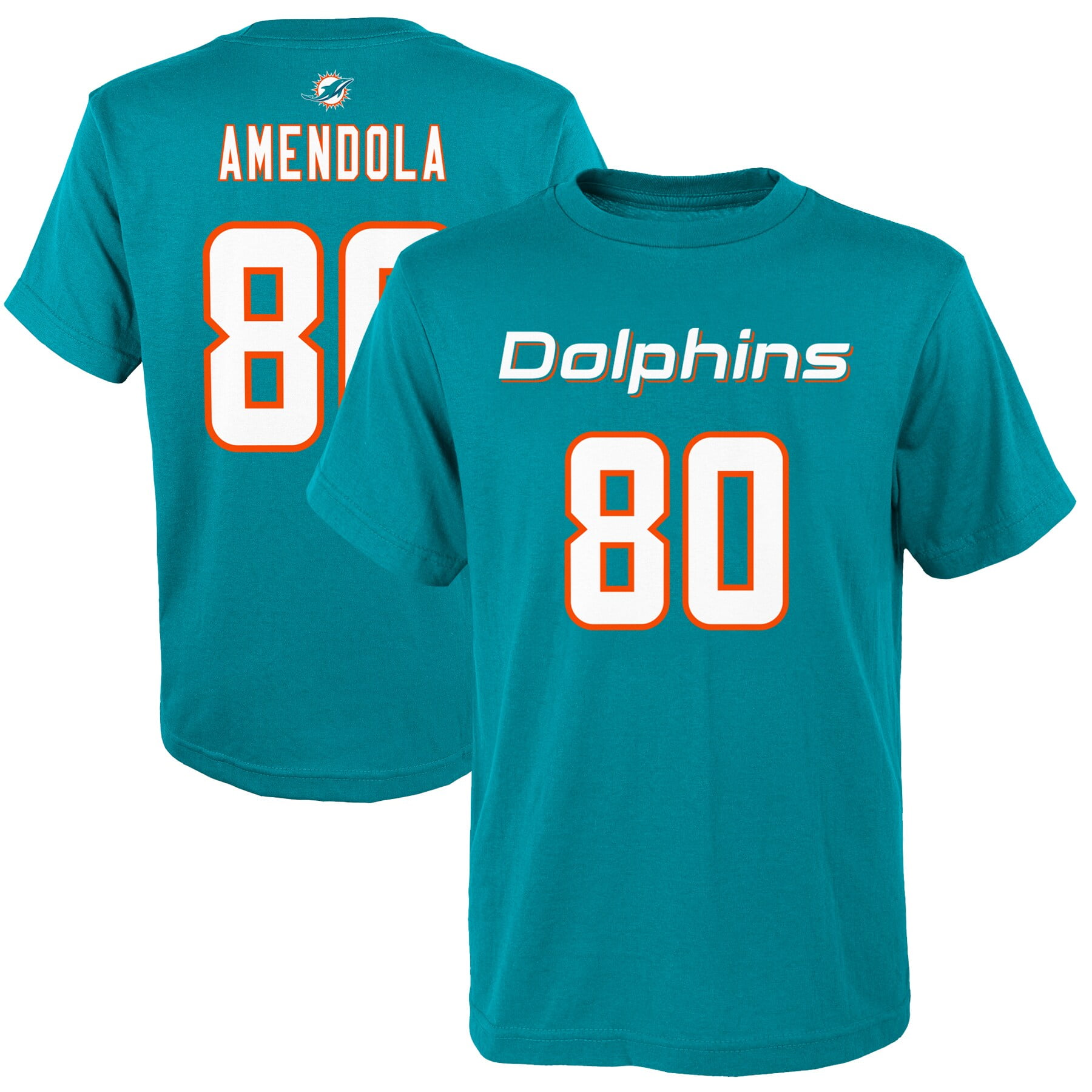 Danny Amendola Miami Dolphins Youth Mainliner Player Name & Number T-Shirt - Aqua - Walmart.com ...